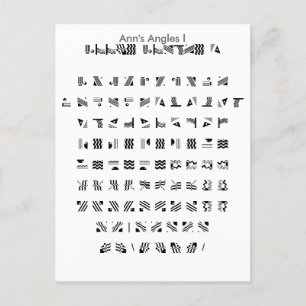 Cartão Postal Ann's Angles I - Zazzle Font Sample with Guide