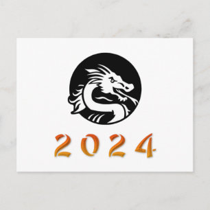 Cartão Postal Ano Chinês do Dragão 2024