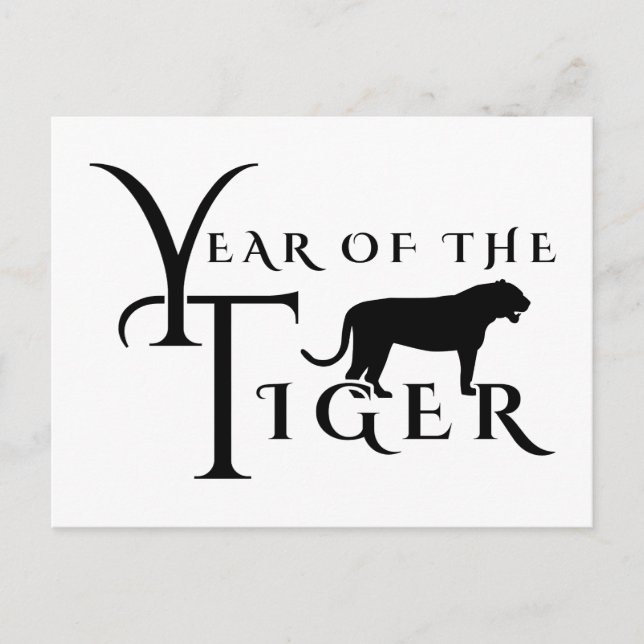 Cartão Postal Ano do tigre (Frente)