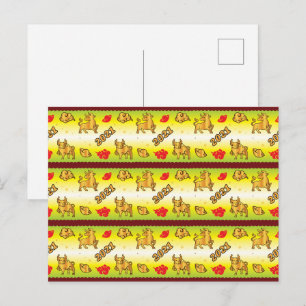 Cartão Postal Ano Novo Chinês do Ox 2021