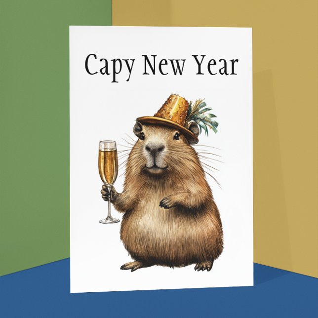 Cartão Postal Ano Novo do Capybaras (Criador carregado)
