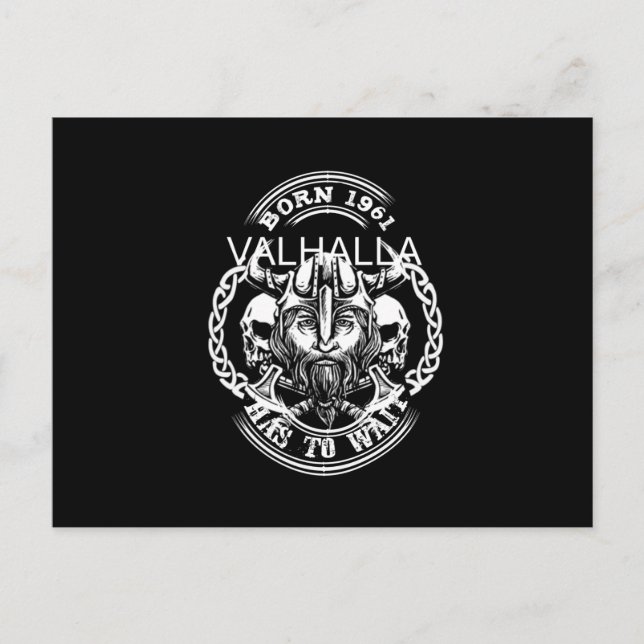 Cartão Postal Ano Viking de Nascimento 61 "Valhalla tem que espe (Frente)