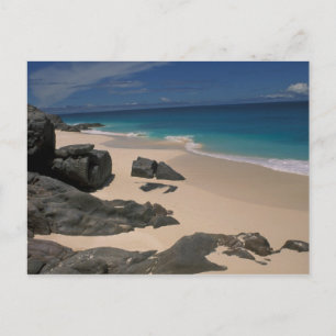 Cartão Postal Anse bamboo; Ilha Fregate; Seychelles