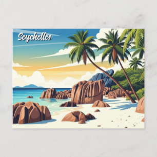 Cartão Postal Anse Source d'Argent Beach Viagem