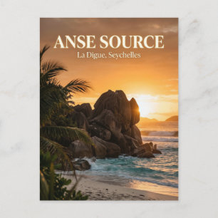 Cartão Postal Anse Source d'Argent, La Passe, La Digue