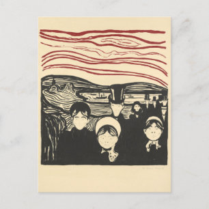 Cartão Postal Ansiedade do Cartão-postal Munch