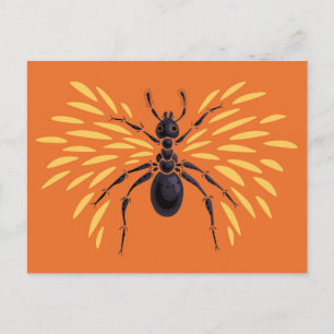Cartão Postal Ant Fiery Laranja