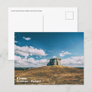 Cartão Postal Anta do Tapadao Dolmen. Ruínas neolíticas do Crato