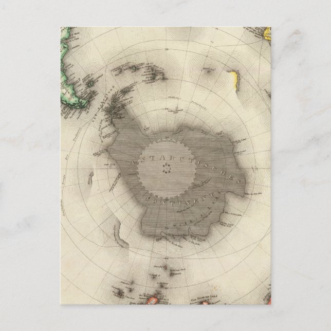 Cartão Postal Antártica, Hemisfério Sul (Frente)