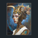 Cartão Postal Antelope Headdress Cyberpunk Science Fiction<br><div class="desc">Antelope Headdress Cyberpunk Science Fiction</div>