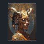 Cartão Postal Antelope Headdress Science Fiction Cyberpunk<br><div class="desc">Antelope Headdress Science Fiction</div>