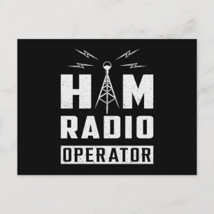Cartão Postal Antena Amateur Gift, Operador de Radiofrequência 