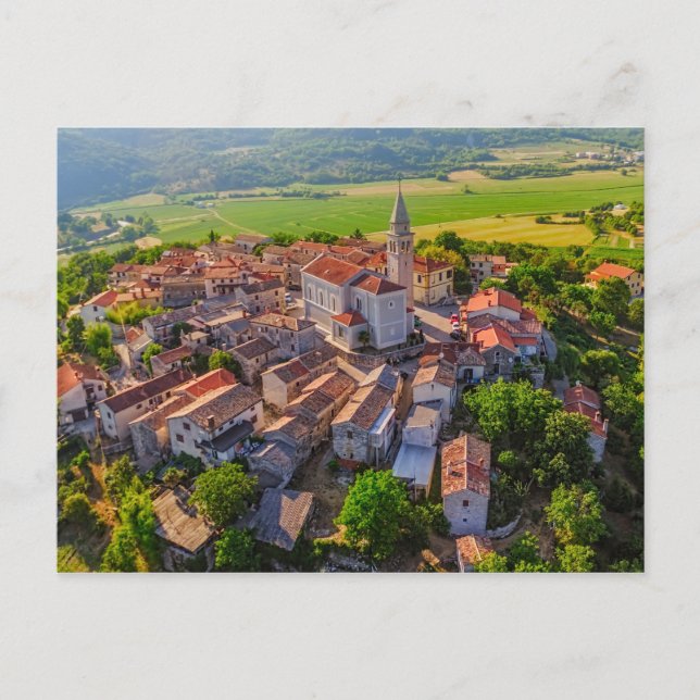 Cartão Postal antena de Beram Istria (Frente)