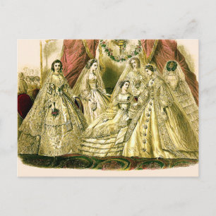 Cartão Postal Anterior Bridal de Casamento