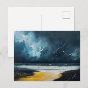 Cartão Postal Antes da Tempestade – Paisagem Marítima Abstrata