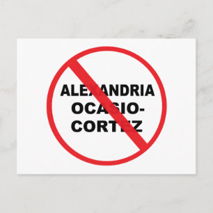 Cartão Postal Anti Alexandria Ocasio-Cortez