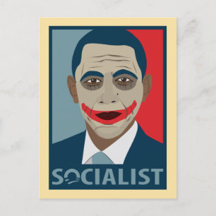 Cartão Postal Anti-Obama Joker Socialista