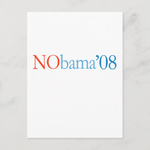 CARTÃO POSTAL ANTI-OBAMA / NOBAMA '08
