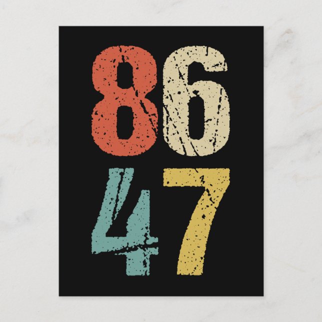 Cartão Postal Anti-Trump - 86 47 I (Frente)