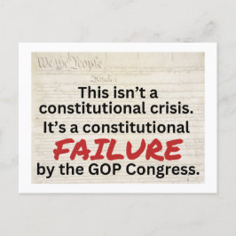 Cartão Postal Anti-Trump GOP Constitutional Failure Crisis 