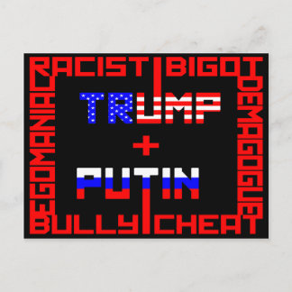 Cartão Postal Anti Trump+Putin