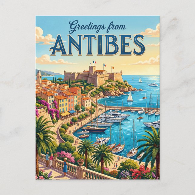 Cartão Postal Antibes França (Frente)