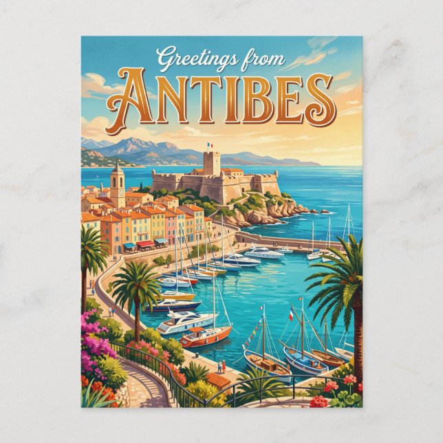 Cartão Postal Antibes França (Frente)