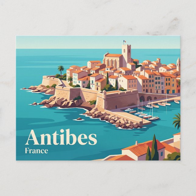 Cartão Postal Antibes França (Frente)