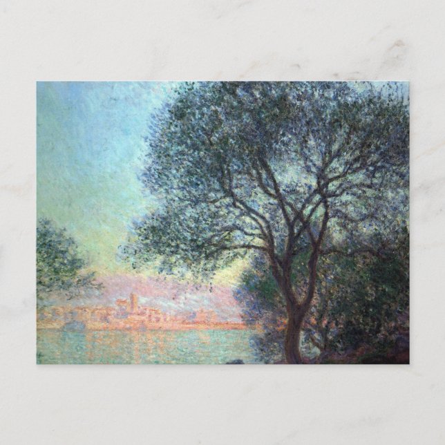 Cartão Postal Antibos pela manhã por Claude Monet (Frente)