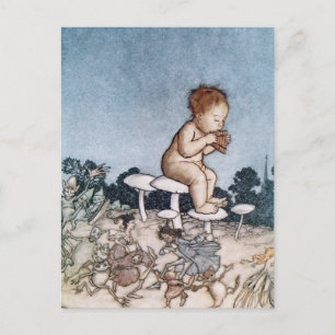 Cartão Postal Antico Arthur Rackham Peter Pan