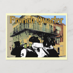 Cartão Postal Antiga Absinthe House Brass Banda, Quarto Francês,