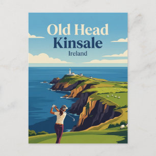 Cartão Postal Antiga Cabeça Kinsale Irlanda