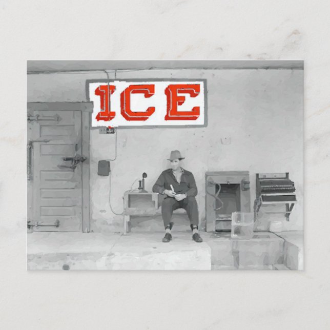 Cartão Postal Antiga Casa de Gelo, História 1928 (Frente)