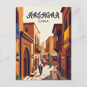 Cartão Postal Antiga Cidade de Kashgar China