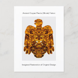 Cartão Postal Antiga Copper Peoria Falcon Encontrou 1859 Card