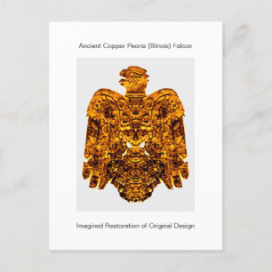 Cartão Postal Antiga Copper Peoria Falcon Encontrou 1859 Card