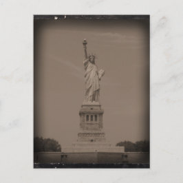 Cartão Postal Antiga estátua da Liberdade Fotografia