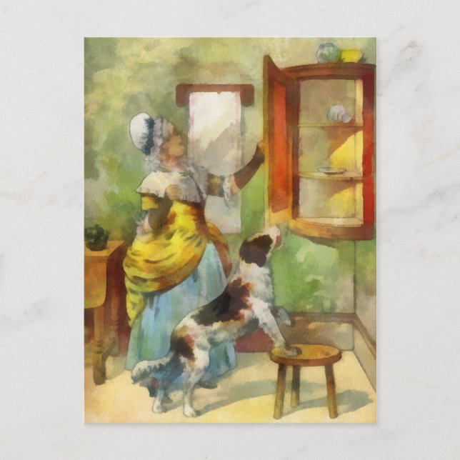 Cartão Postal Antiga Mãe Hubbard (Frente)