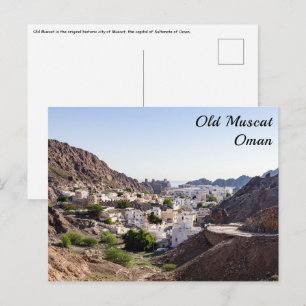 Cartão Postal Antiga Múscate cidade histórica original de Múscat