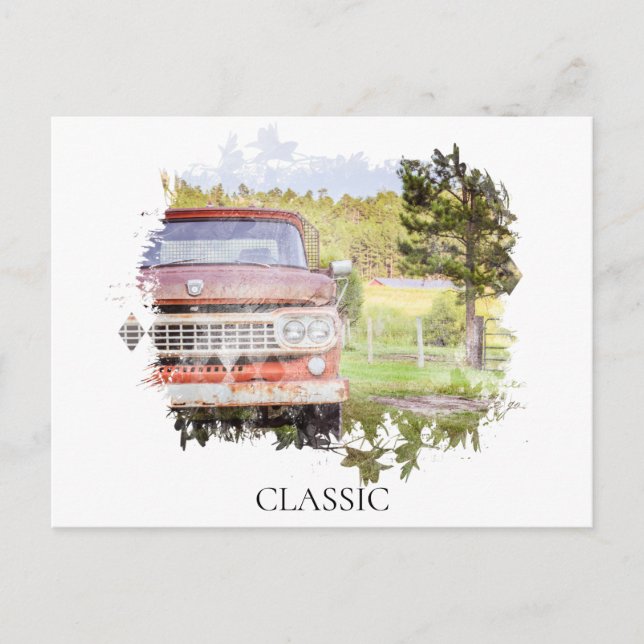 Cartão Postal *~* Antiga Pintura Vintage Clássica Enferrujada Ca (Frente)