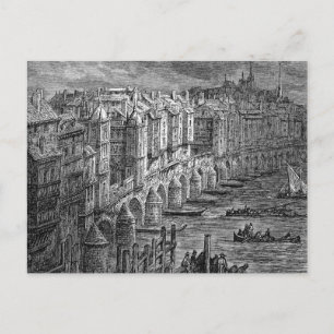 Cartão Postal Antiga Ponte Londres 1694