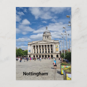 Cartão Postal Antiga praça de mercado, Nottingham