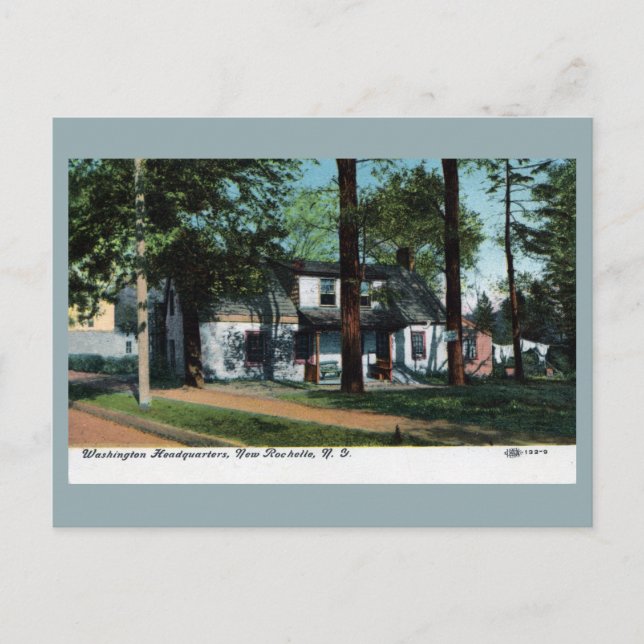 Cartão Postal Antiga Sede de Washington New Rochelle NY (Frente)