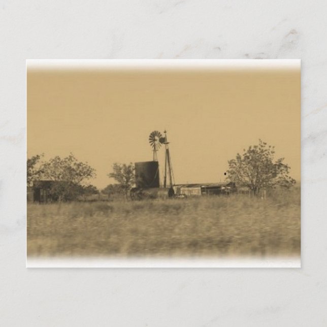 Cartão Postal antiga terra russa do oeste (Frente)