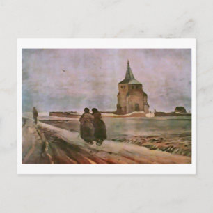 Cartão Postal Antiga Torre de Nuenen, Van Gogh de Belas Artes