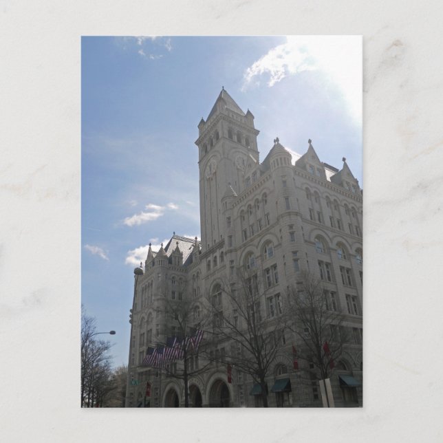 Cartão Postal Antiga Torre do Escritório de Posto Washington DC  (Frente)