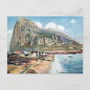 Cartão Postal Antigo - A Rocha de Gibraltar