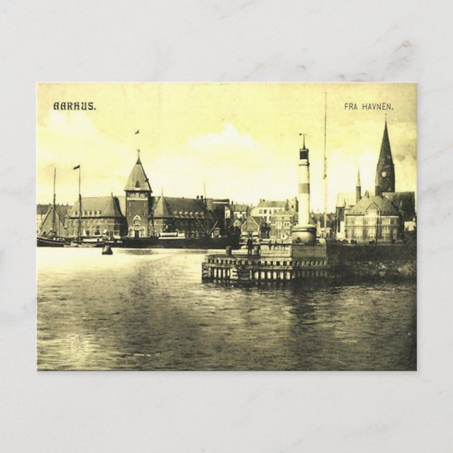 Cartão Postal Antigo - Aarhus, Dinamarca (Frente)