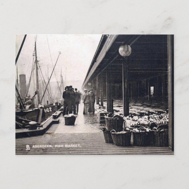 Cartão postal antigo - Aberdeen, Escócia (Frente)