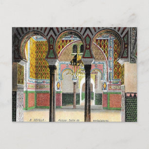 Cartão Postal Antigo - Alcazar, Sevilha, Espanha